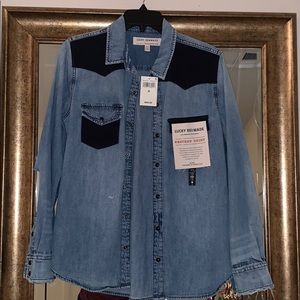Denim button down (M)
